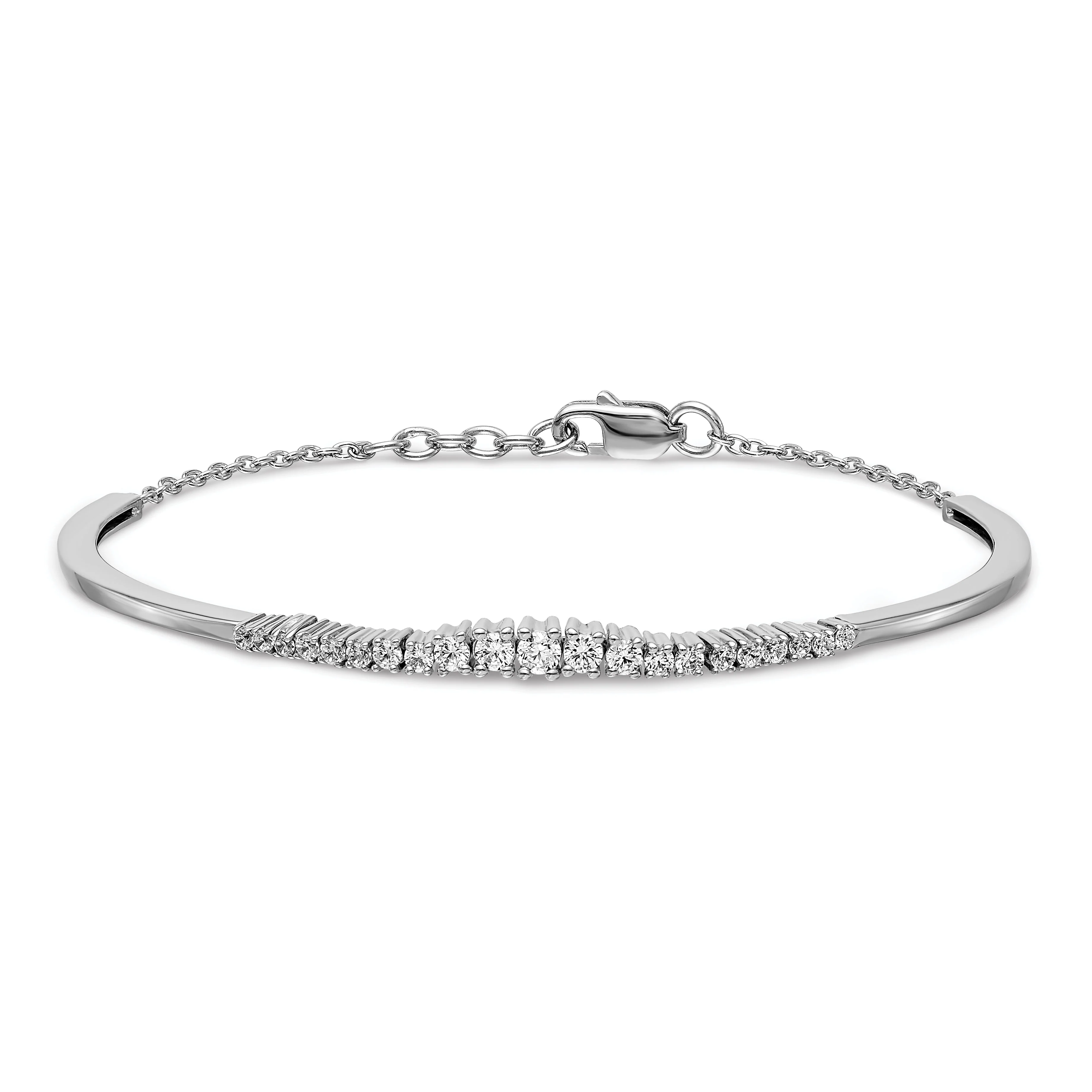Brazalete de Oro de 14k con Diamantes Graduales Cultivados en Laboratorio de 3/4 Quilates - Image 7