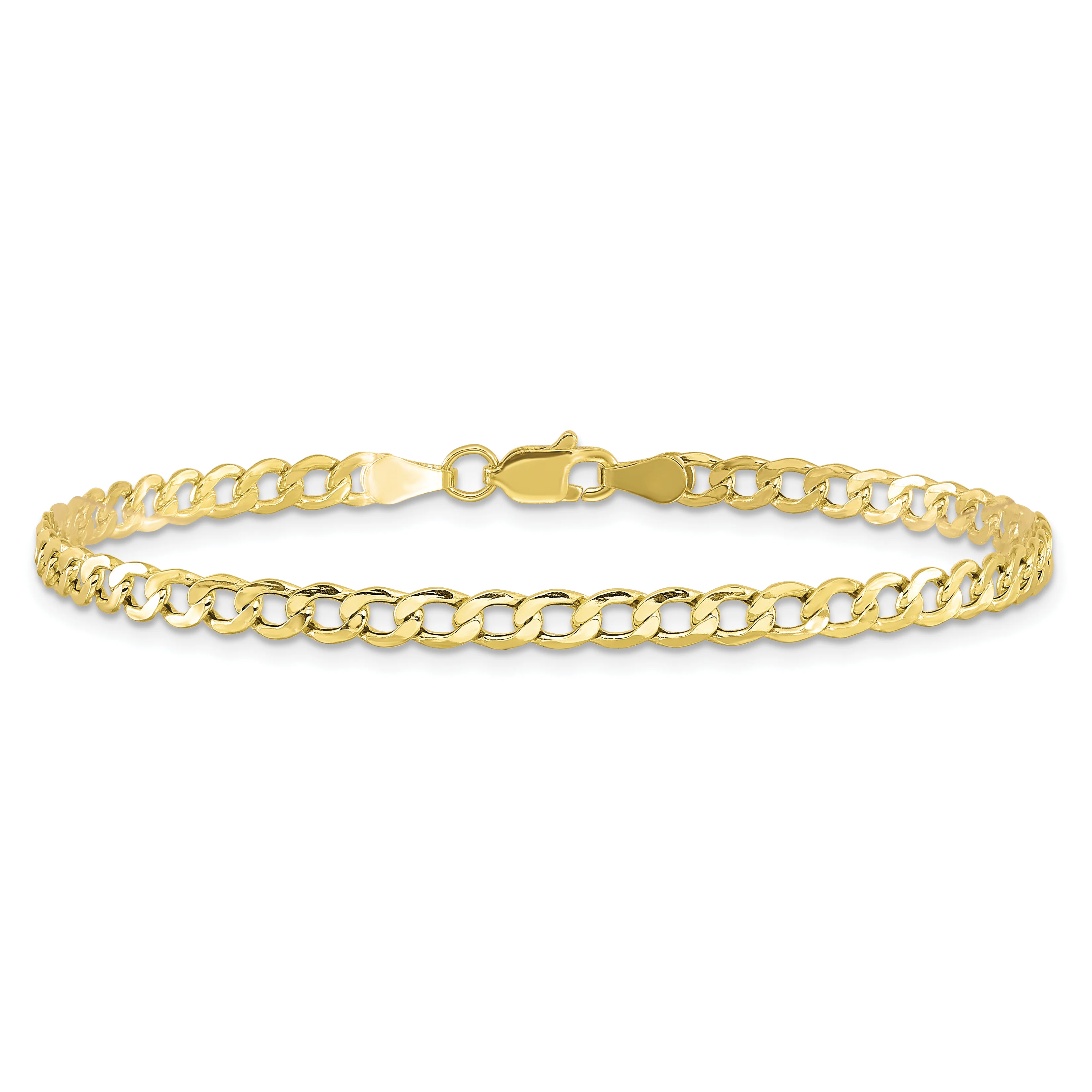 Pulsera Curb Semi-Sólida de 10k y 3.35 mm - Image 3