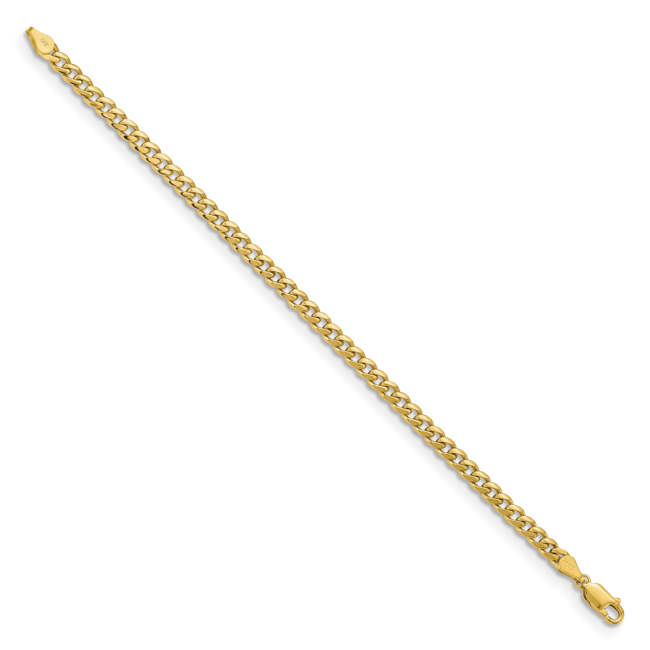 Pulsera de Eslabones Cuban Miami Sólidos 14K, 7 Pulgadas, 4.25 mm, con Cierre de Langosta - Image 2