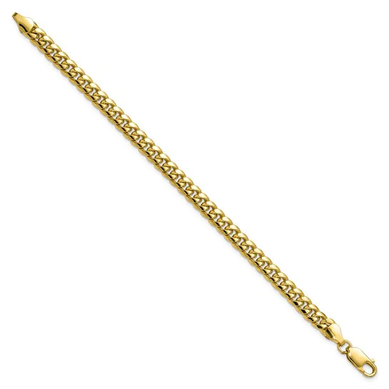 Pulsera Miami Cubana Semi-Sólida de 10k de 6mm - Image 3