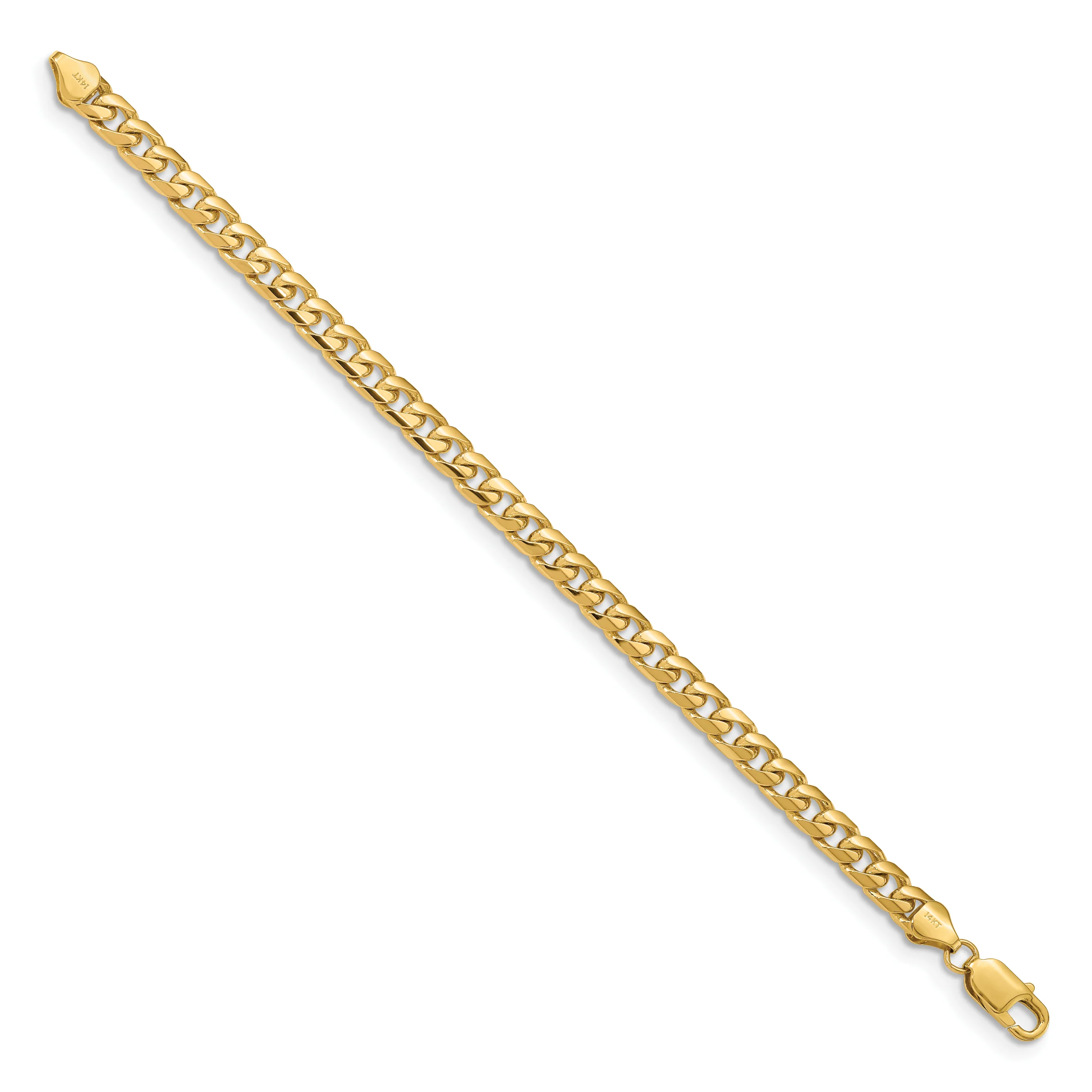 Pulsera de Eslabones Cuban Miami Sólidos 14K, 9 pulgadas, 6.25 mm, con Cierre de Langosta - Image 2