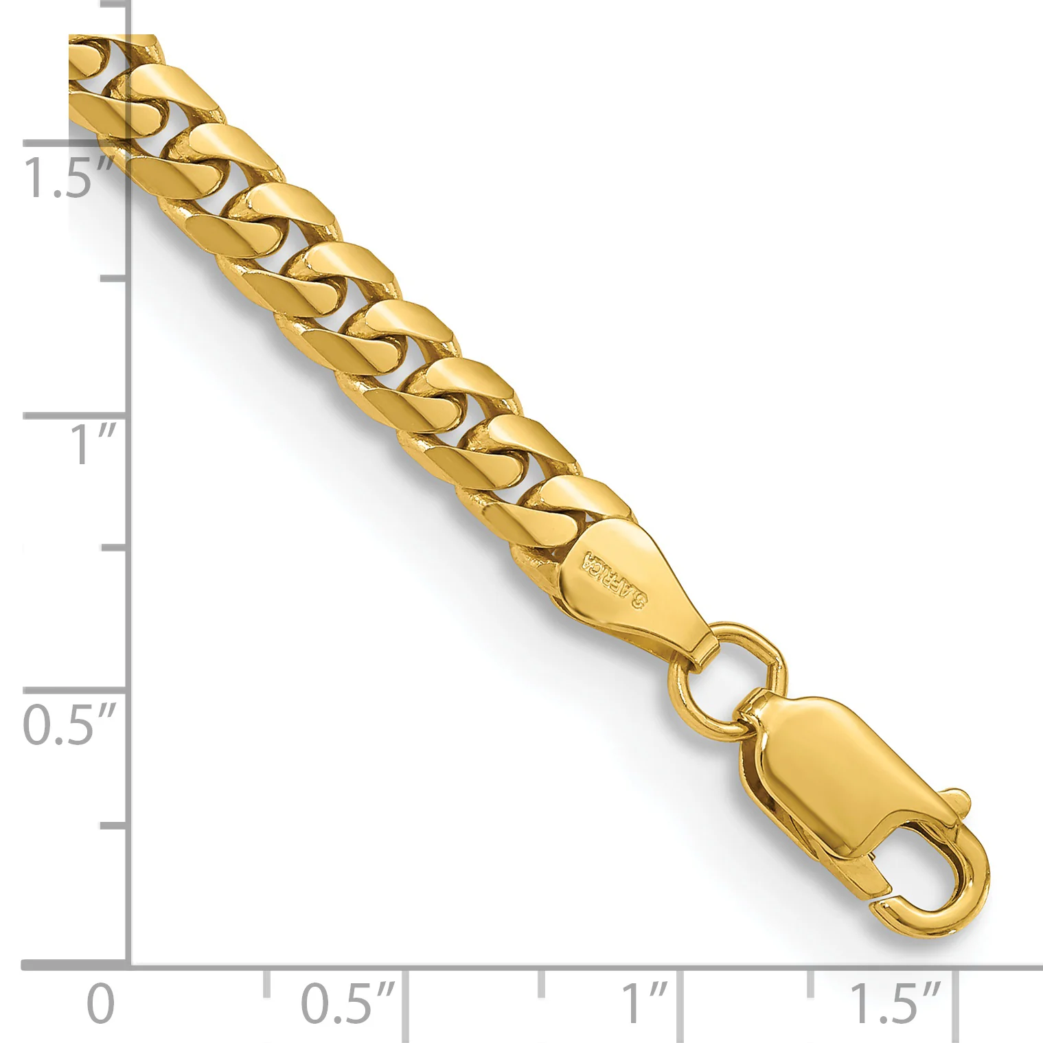 Pulsera de Eslabones Cuban Miami Sólidos 14K, 7 pulgadas, 5 mm, con Cierre de Langosta - Image 3