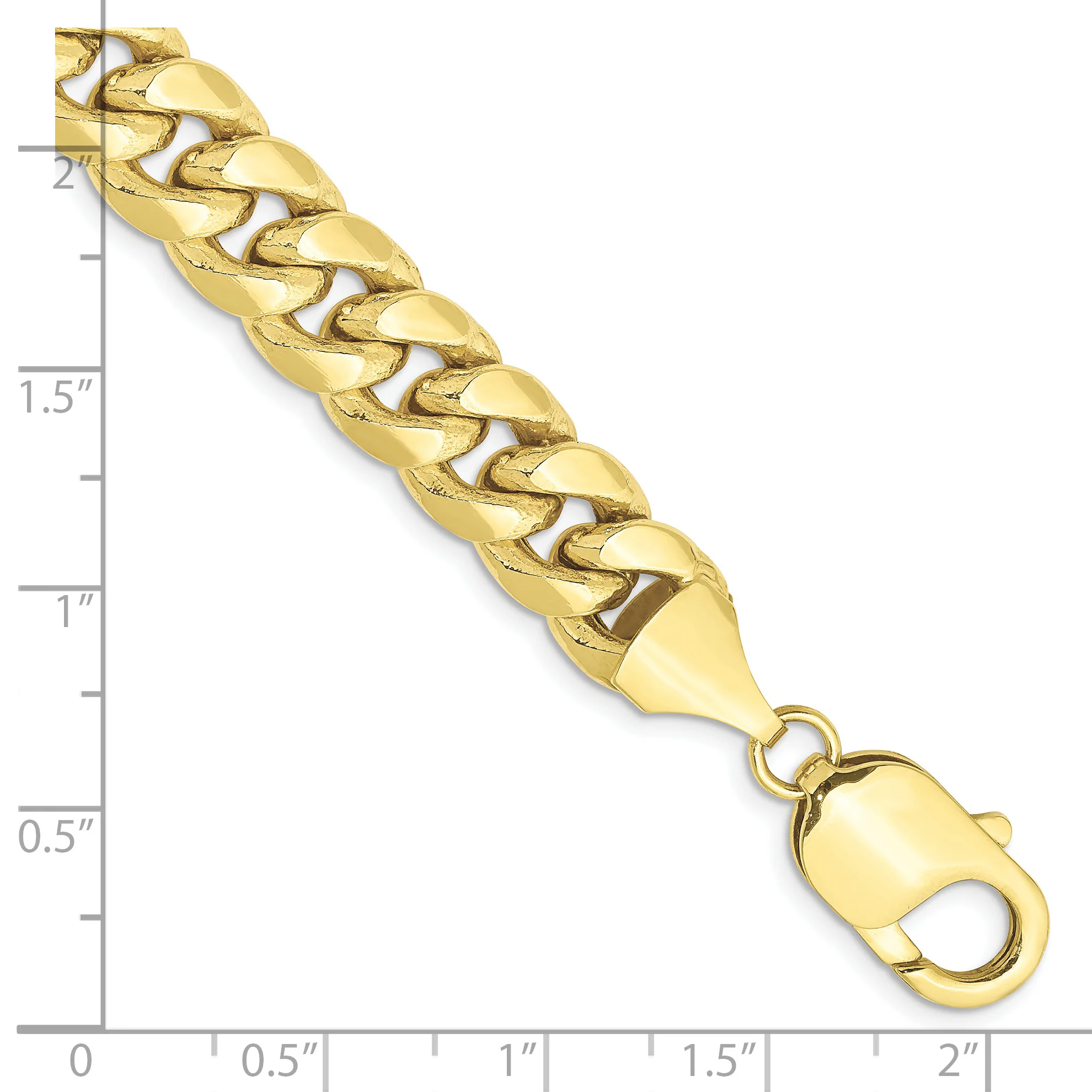 Pulsera Miami Cubana Semi-Sólida de 10k de 9.3mm - Image 2