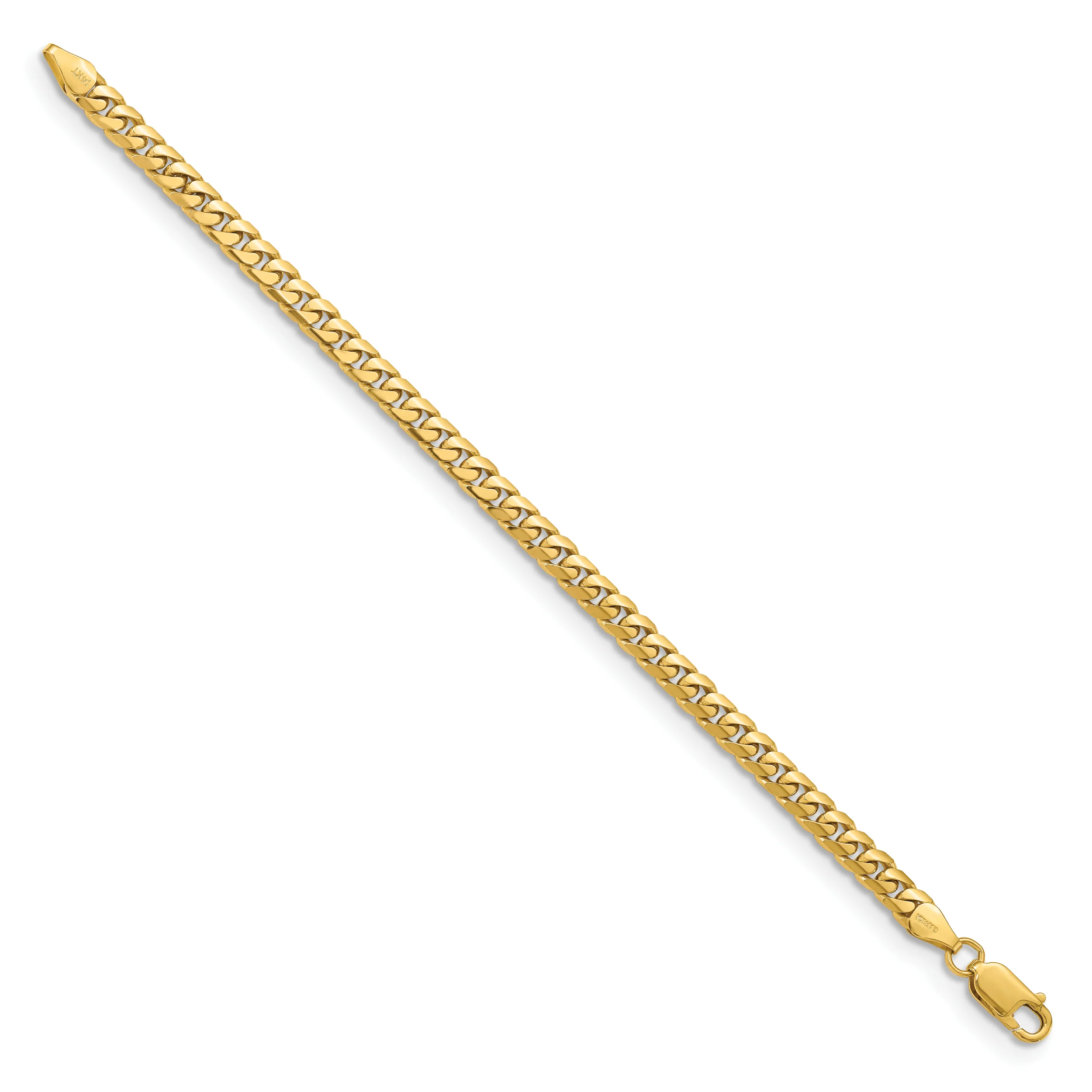 Pulsera de Eslabones Cuban Miami Sólidos 14K, 8 pulgadas, 5 mm, con Cierre de Langosta - Image 2
