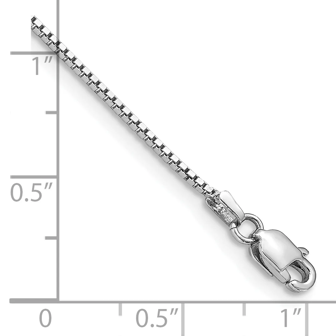 Pulsera de Oro Blanco de 14k de 7 pulgadas y 0.95mm con Cierre de Langosta - Image 3