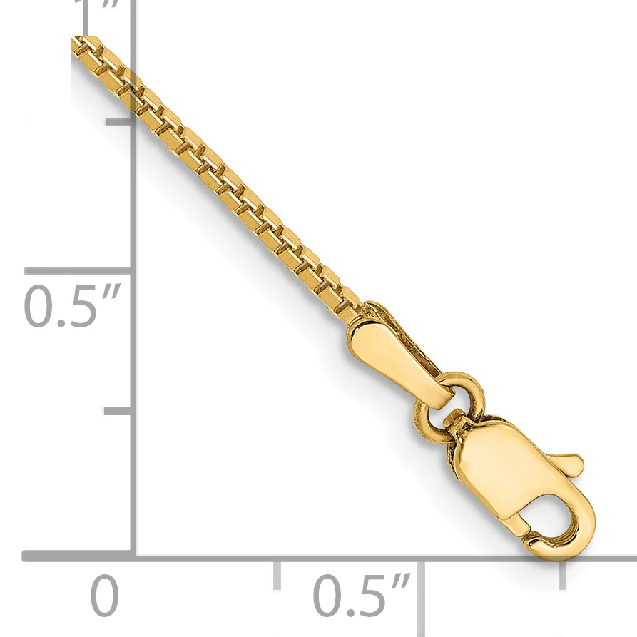 Pulsera de Oro Amarillo de 14k de 8 pulgadas y 1.1mm con Cierre de Langosta - Image 2