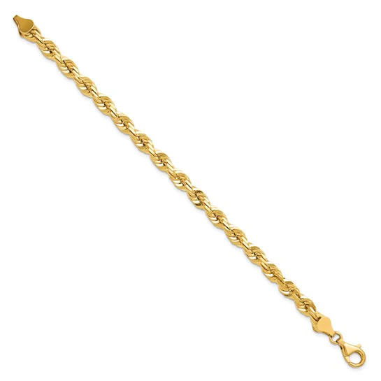 Cadena de Cuerda Cortada con Diamante de 10k de 5.5mm - Image 3
