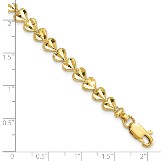 Pulsera con Corazón en Oro de 10k - Image 4