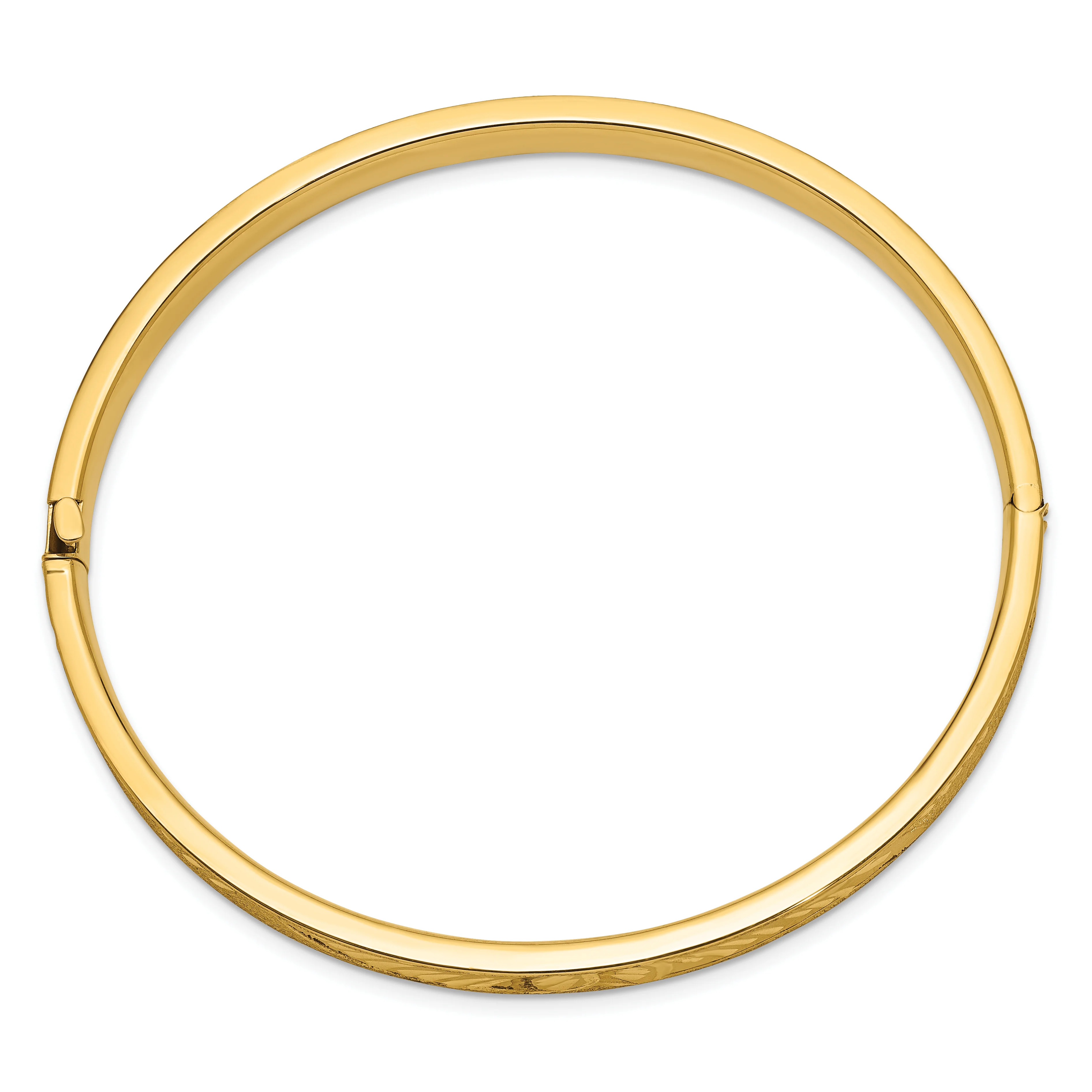 Brazalete Articulado en Oro Amarillo de 14K con Corte Diamante y Perfil Cóncavo (4/16) - Image 2
