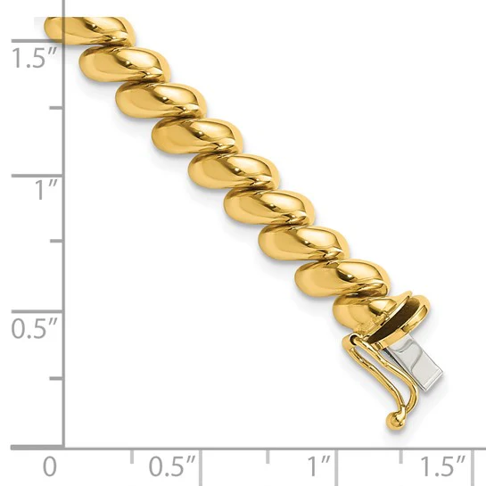 Brazalete San Marco en Oro Amarillo de 14K - Image 3