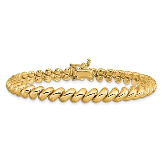 Brazalete San Marco en Oro Amarillo de 14K - Image 4