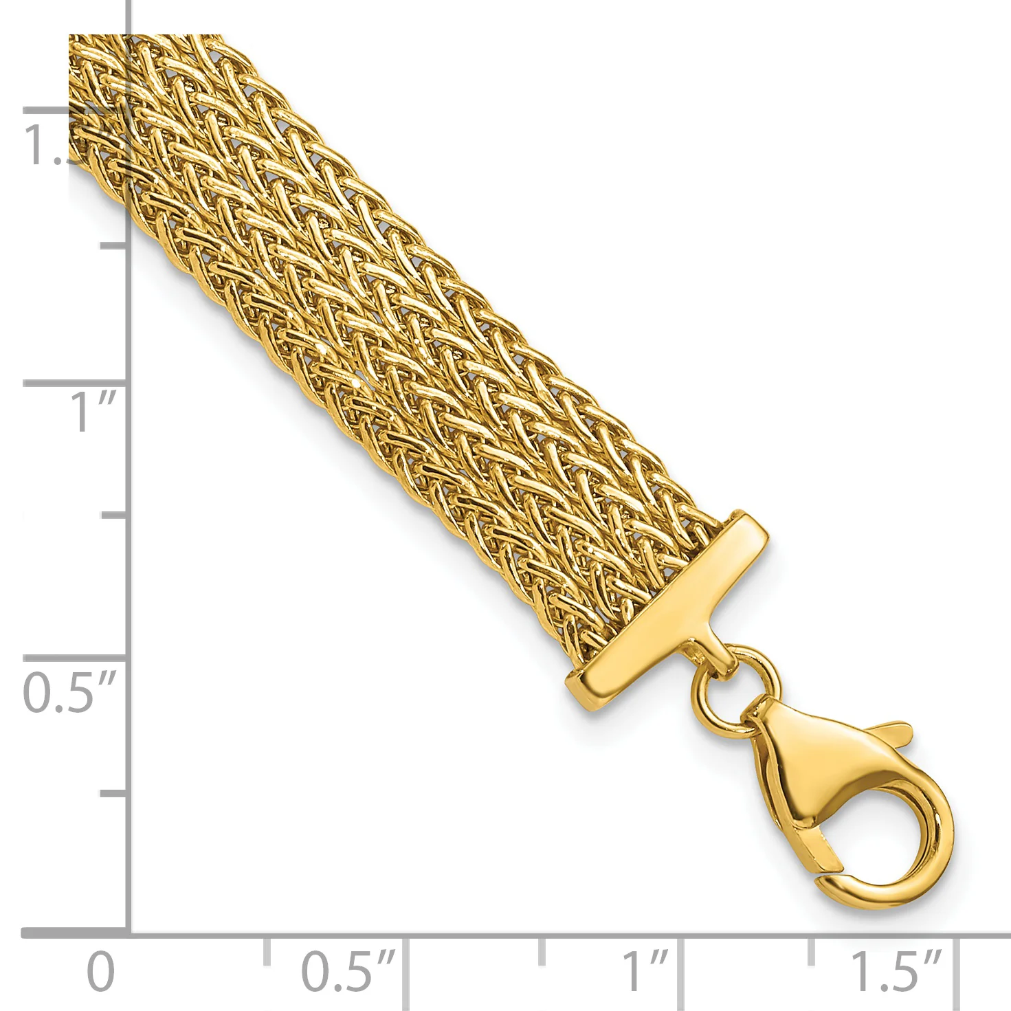 Pulsera Fancy de 14K Pulida - Image 3