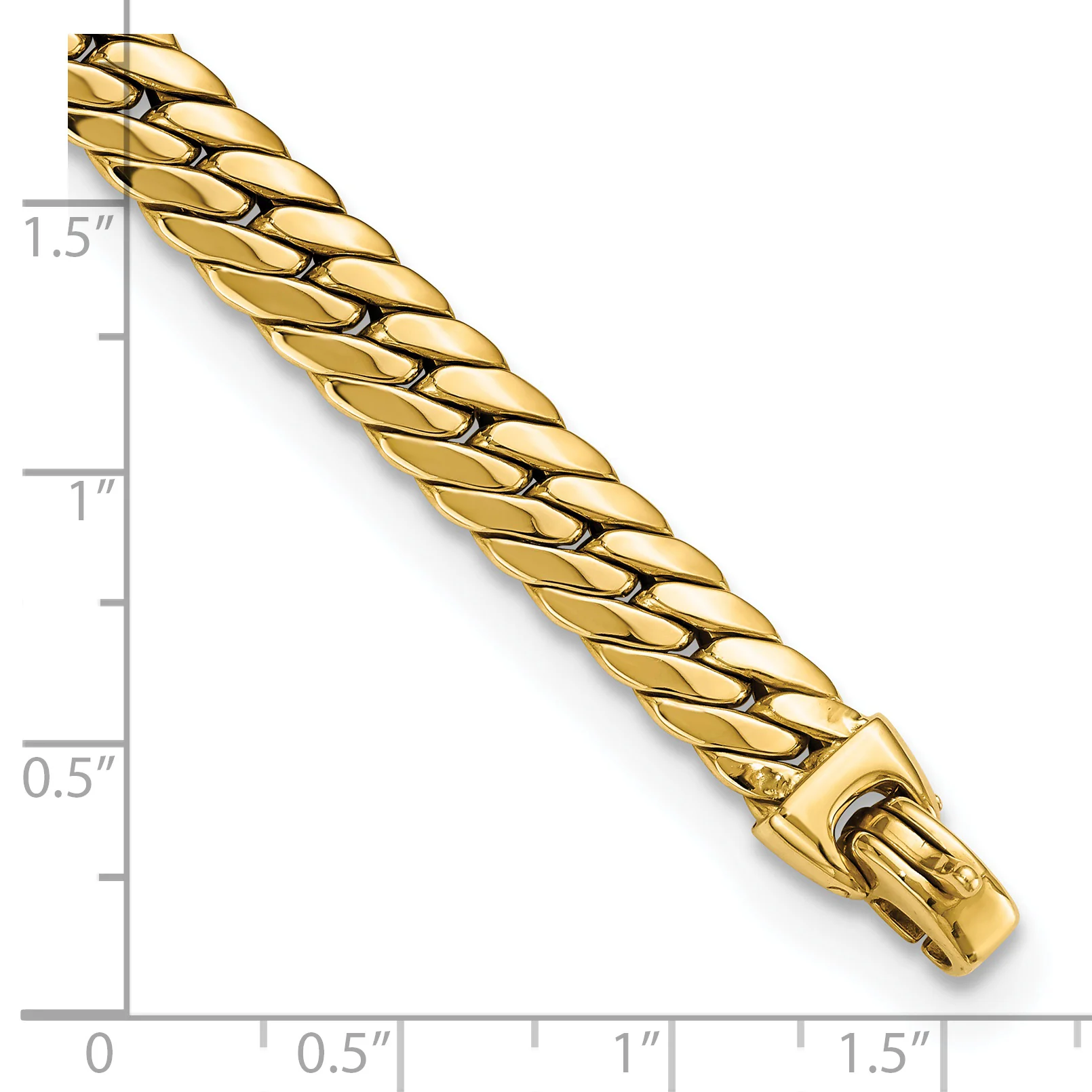 Pulsera 14K de Cadena Grande Tipo Serpiente - Image 3