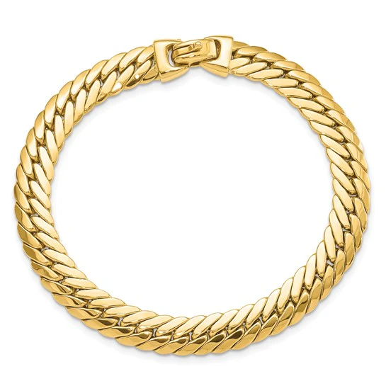 Pulsera 14K de Cadena Grande Tipo Serpiente - Image 4