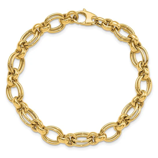 Pulsera 14K Pulida con Enlace Fancy - Image 4