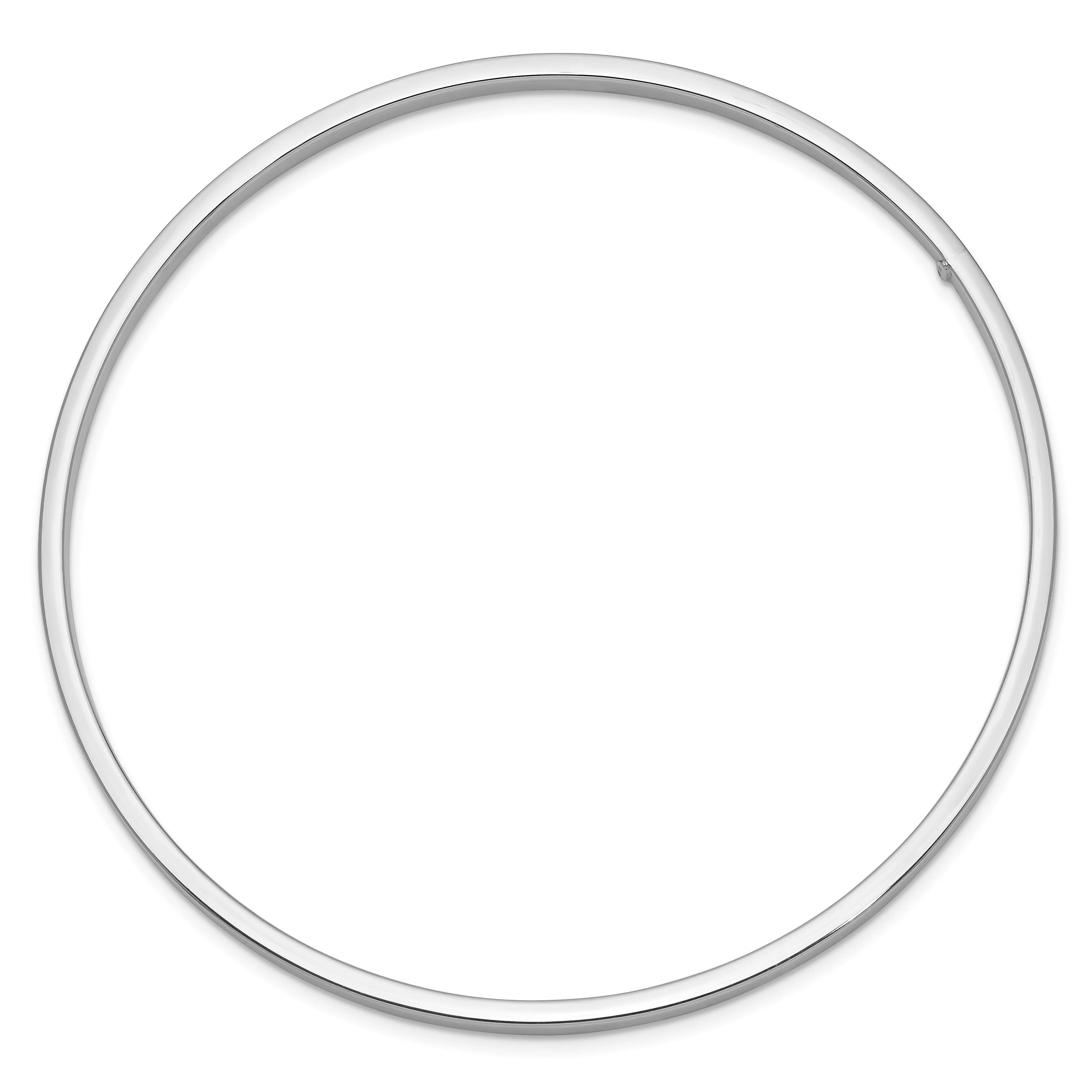 Pulsera Bangle Pulida de Tubo Cuadrado de Oro Blanco de 14k de 3mm - Image 2