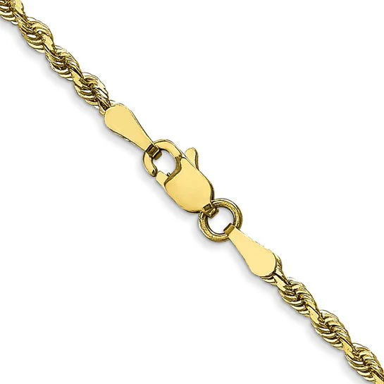 Cadena de Oro Amarillo 10K de 2.25 mm con Corte de Diamante Cuádruple y Broche de Langosta - Image 4
