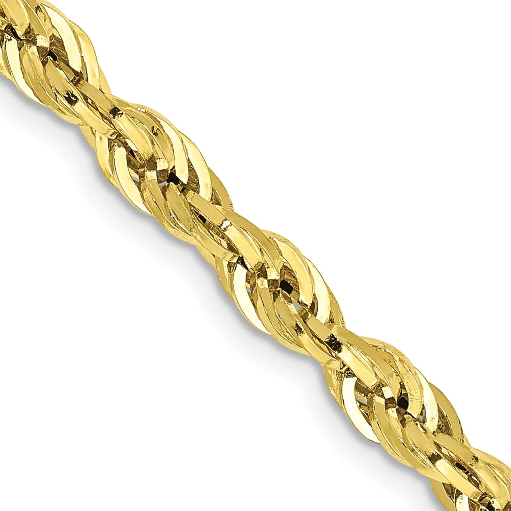 Cadena de Oro Amarillo de 10K, 28 Pulgadas, 4.25 mm, Estilo Cuerda Semi-Sólida - Image 2