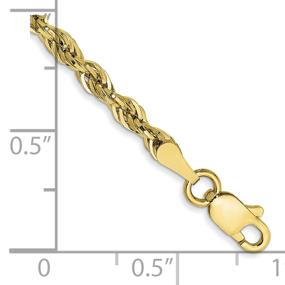 Cadena de Oro Amarillo de 10K, 2.8 mm, Semi-Sólida - Image 2