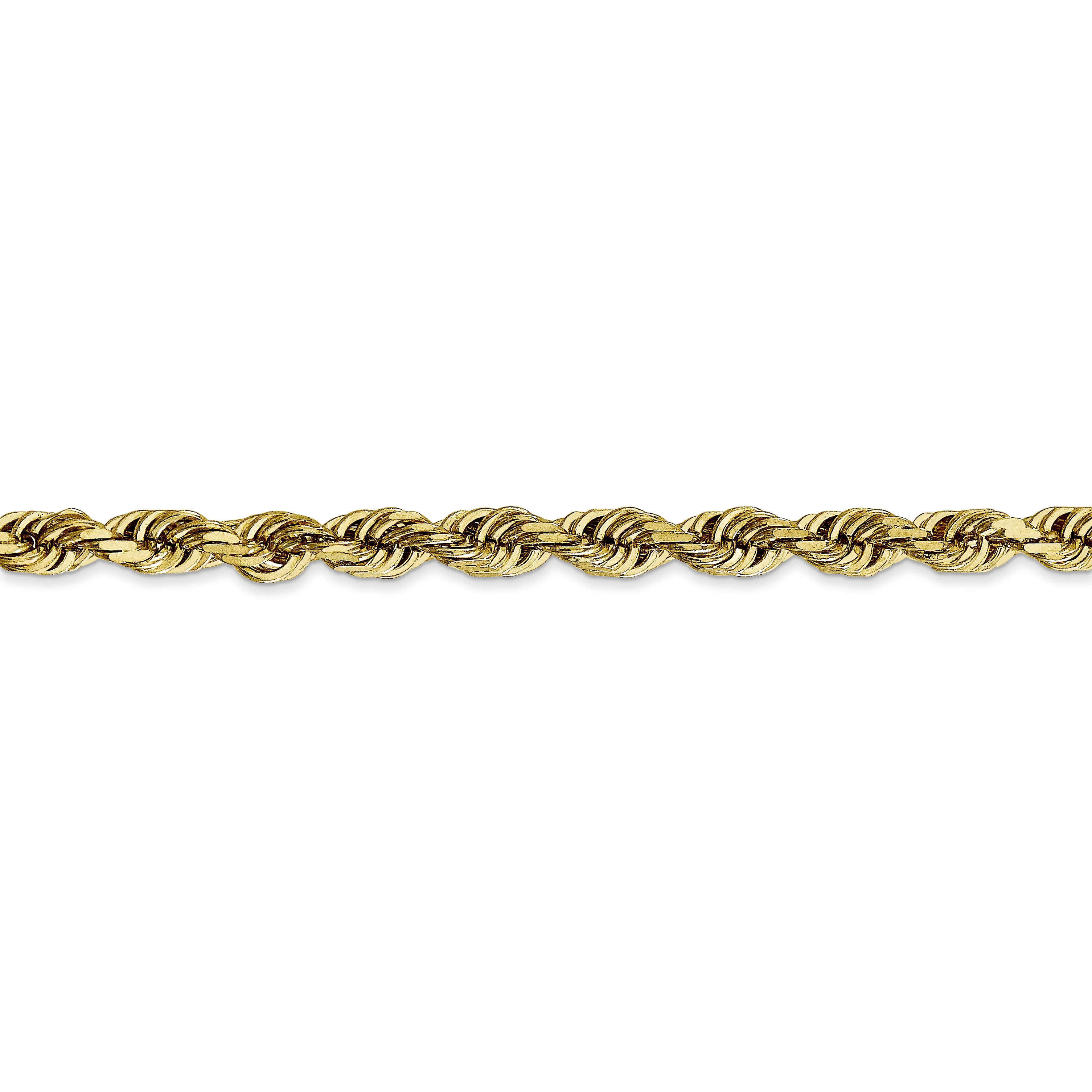 Cadena de 10K de 20 Pulgadas y 4.5 mm con Diseño de Cuerda Cuádruple y Corte Diamante - Image 3