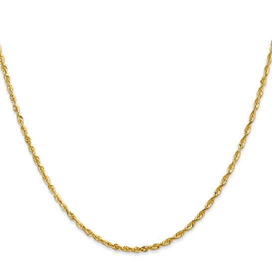 Cadena de Oro Amarillo de 14K – 22 pulgadas y 2 mm Ultra Diamond-cut con Cierre de Langosta