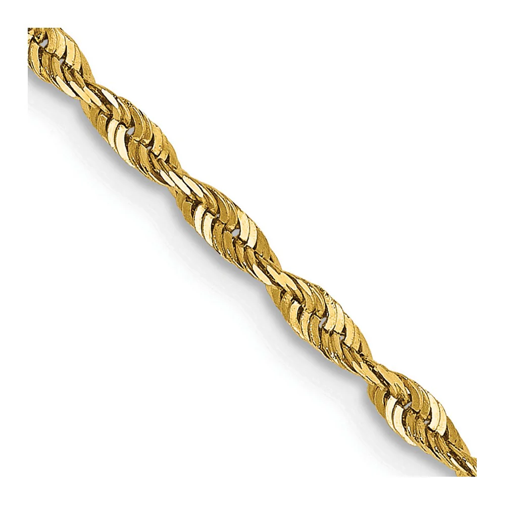 Cadena de Oro Amarillo de 14K – 22 pulgadas y 2 mm Ultra Diamond-cut con Cierre de Langosta - Image 2