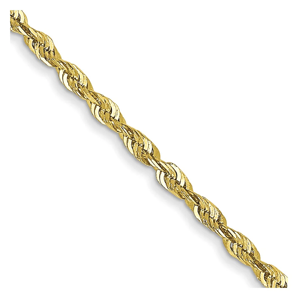 Cadena de Oro Amarillo de 10K – 1.5 mm Extra-Ligera Diamond-cut con Cierre de Langosta - Image 2