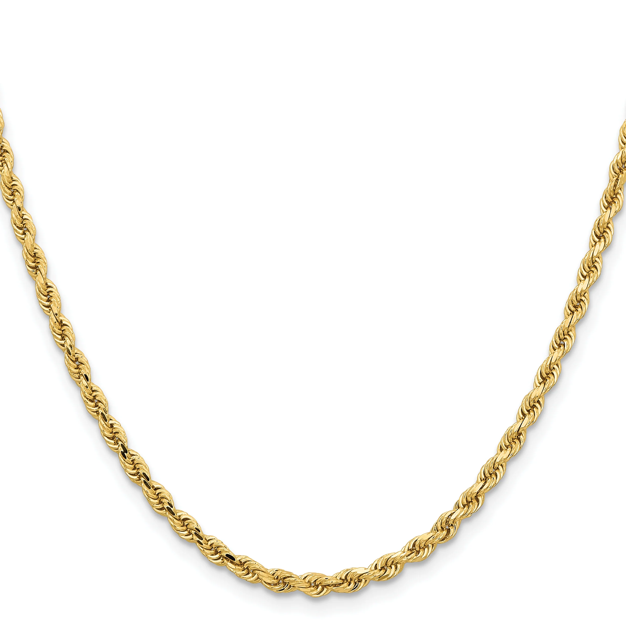 Cuerda D/C de 14k y 3,25 mm con Cadena con Cierre de Langosta