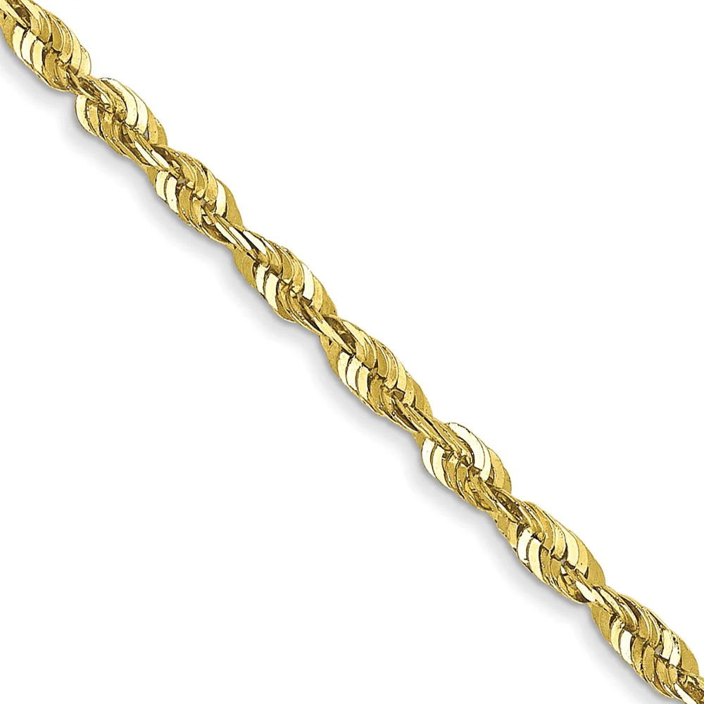 Cadena Extra Ligera de Cuerda D/C de 1.8 mm en Oro Amarillo de 10k - Image 2