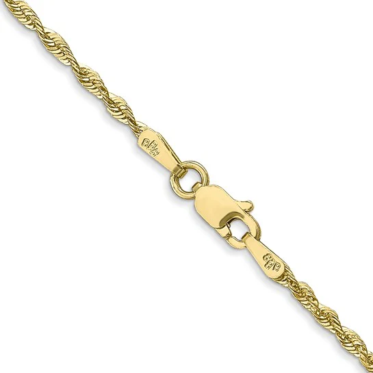 Cadena Extra Ligera de Cuerda D/C de 1.8 mm en Oro Amarillo de 10k - Image 4