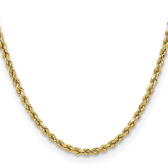 Cadena de Cuerda Semi-Sólida de 10k, 3.5 mm con Corte Diamantado