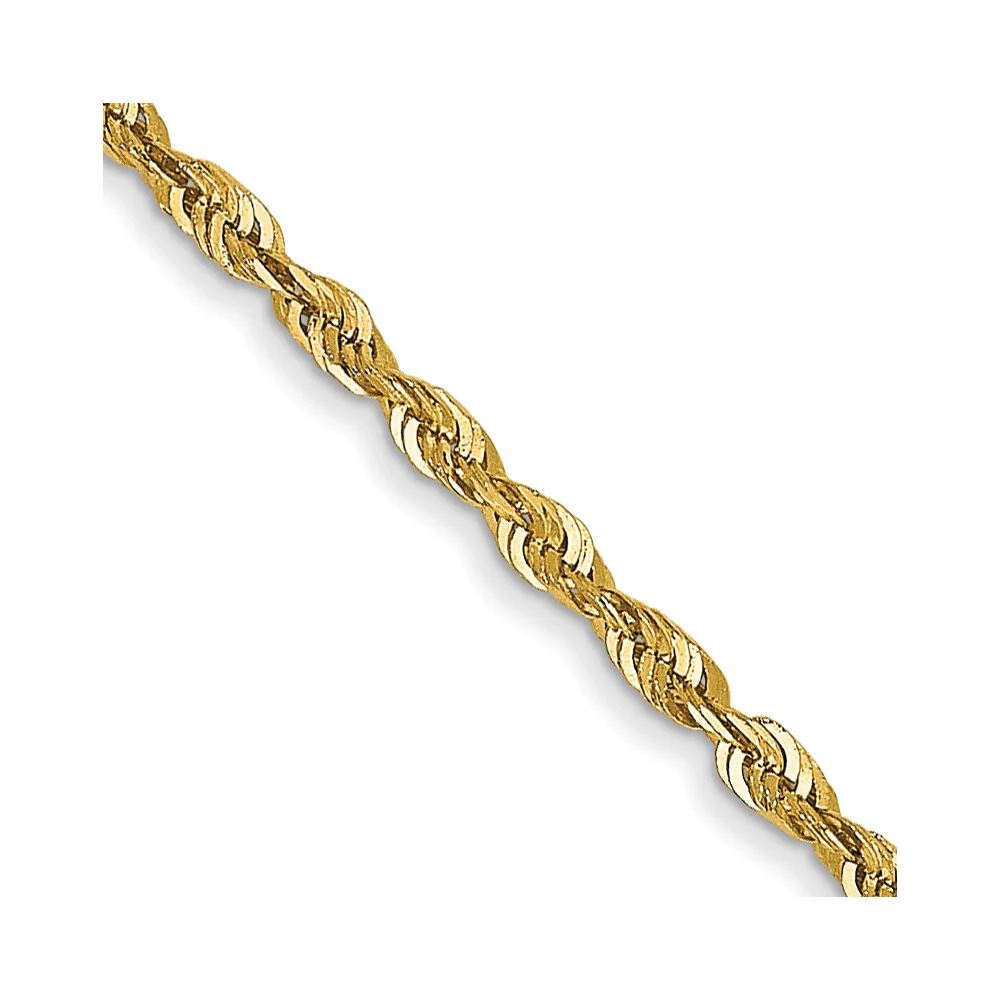 Cadena de Cuerda Ultrafina con Corte Diamantado de 14k, 22 pulgadas, 1.5 mm con Cierre de Langosta - Image 2