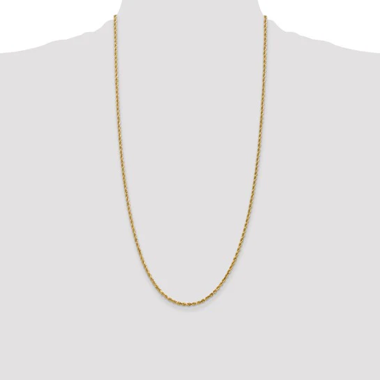 Cadena de Cuerda Semisólida de 14K, 28 pulgadas y 2.8 mm con Cierre de Langosta - Image 6