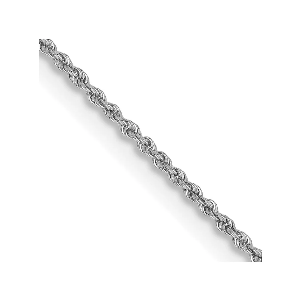  Cadena de Oro Blanco de 14K — 22 pulgadas, 1.5 mm, Estilo Cuerda con Cierre de Langosta - Image 2