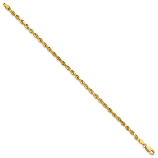 Cadena de Oro Amarillo de 14K – 8 Pulgadas y 3.25 mm con Cierre de Langosta - Image 3