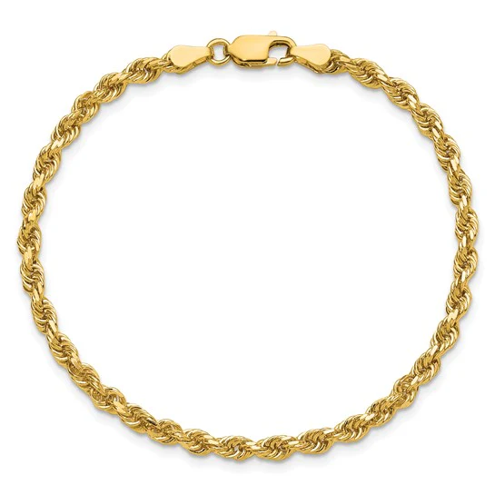 Cadena de Oro Amarillo de 14K – 8 Pulgadas y 3.25 mm con Cierre de Langosta - Image 5