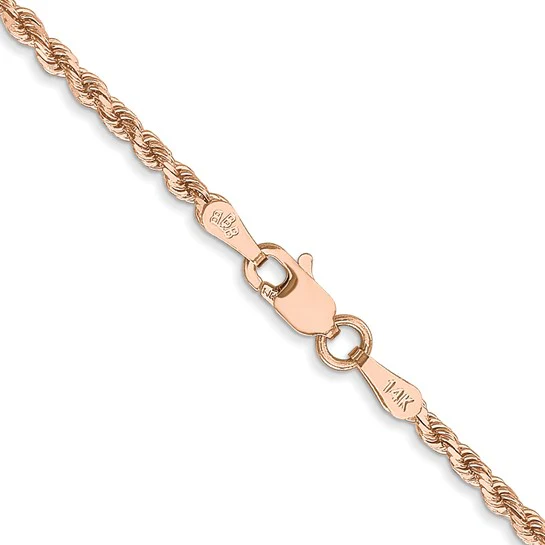 Cadena de Oro Rosa de 14K – 18 Pulgadas y 2 mm con Cierre de Langosta - Image 3