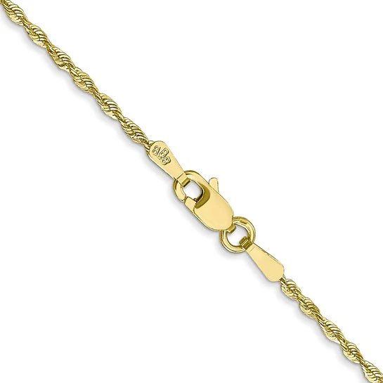 Cadena de Cuerda Extra-Ligera D/C de Oro Amarillo de 10K, 1.5 mm - Image 4