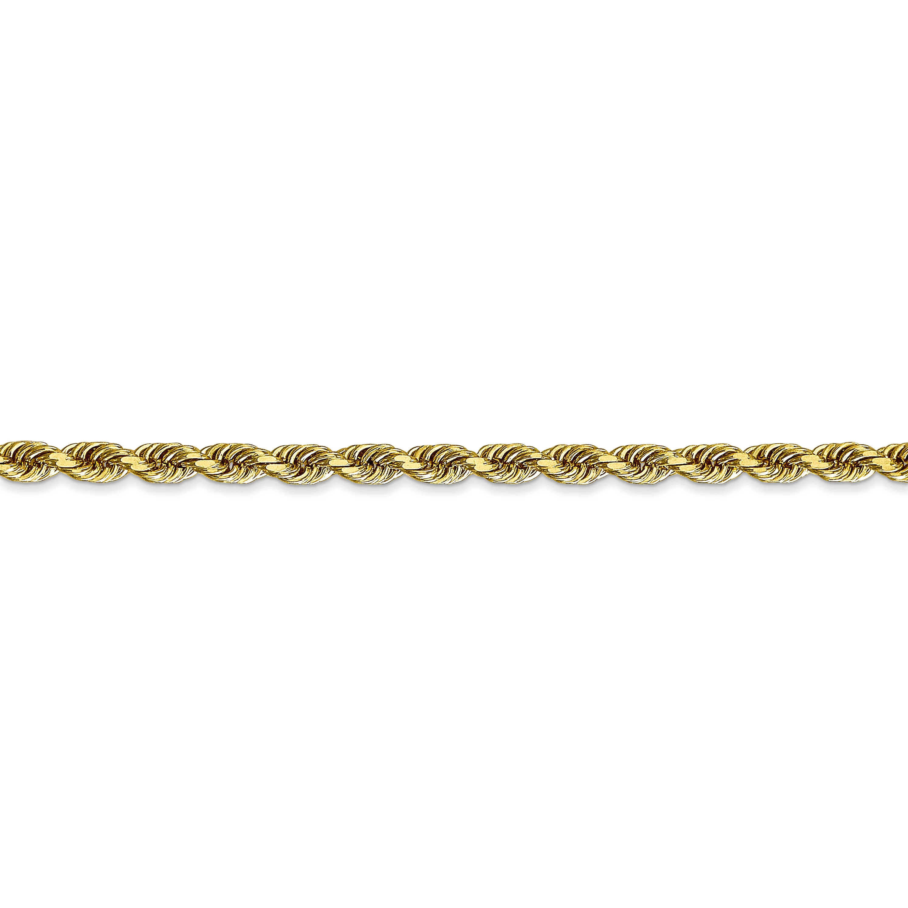 Cadena de Cuerda de 10K de 3.35 mm con Corte Diamante y Cuádruple - Image 3