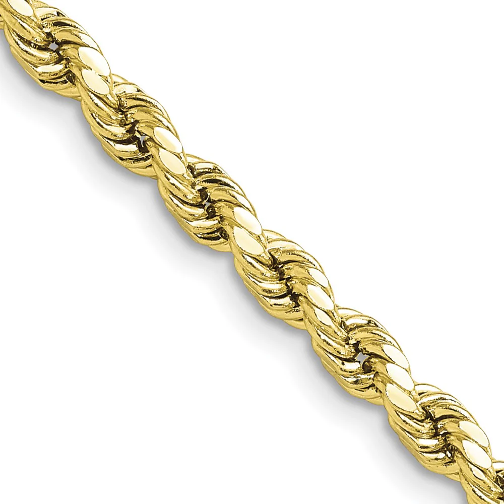 Cadena Rope Semi-Sólida de 10K, 4 mm con Corte Diamante - Image 2