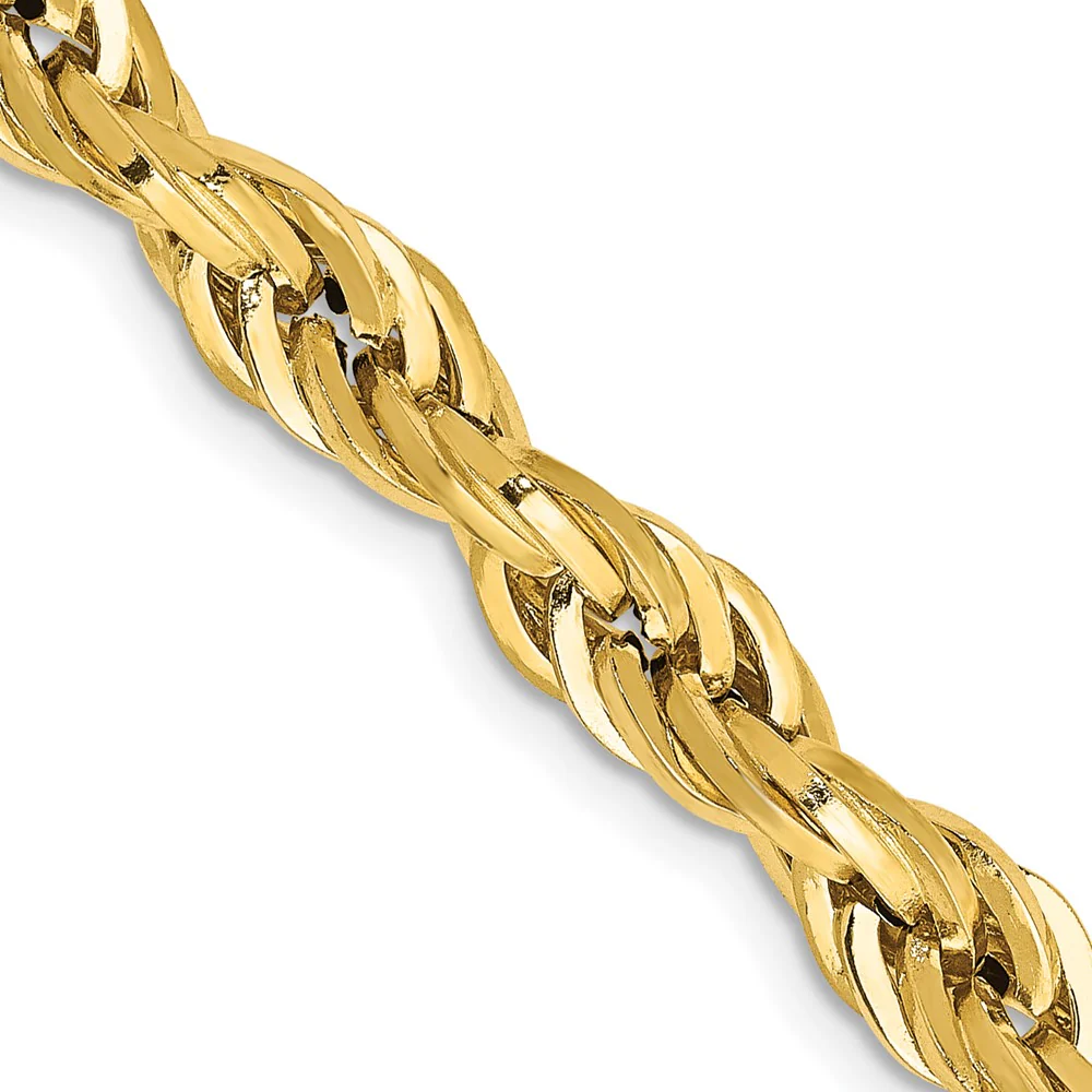 Cadena Rope Semisólida de 14K, 22 pulgadas, 5.4 mm con Cierre de Langosta - Image 2