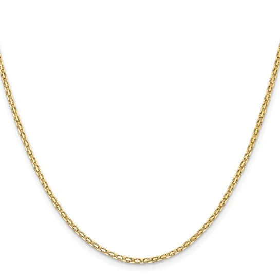 Cadena Bismark Plana Ligera de 14K, 18 pulgadas y 1.8 mm con Cierre de Langosta - Image 3