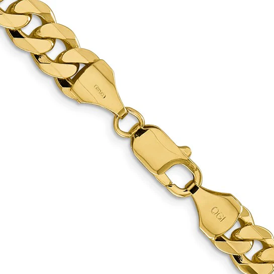 Cadena Curb de 8.25mm Beveled en Oro Amarillo de 10k - Image 4