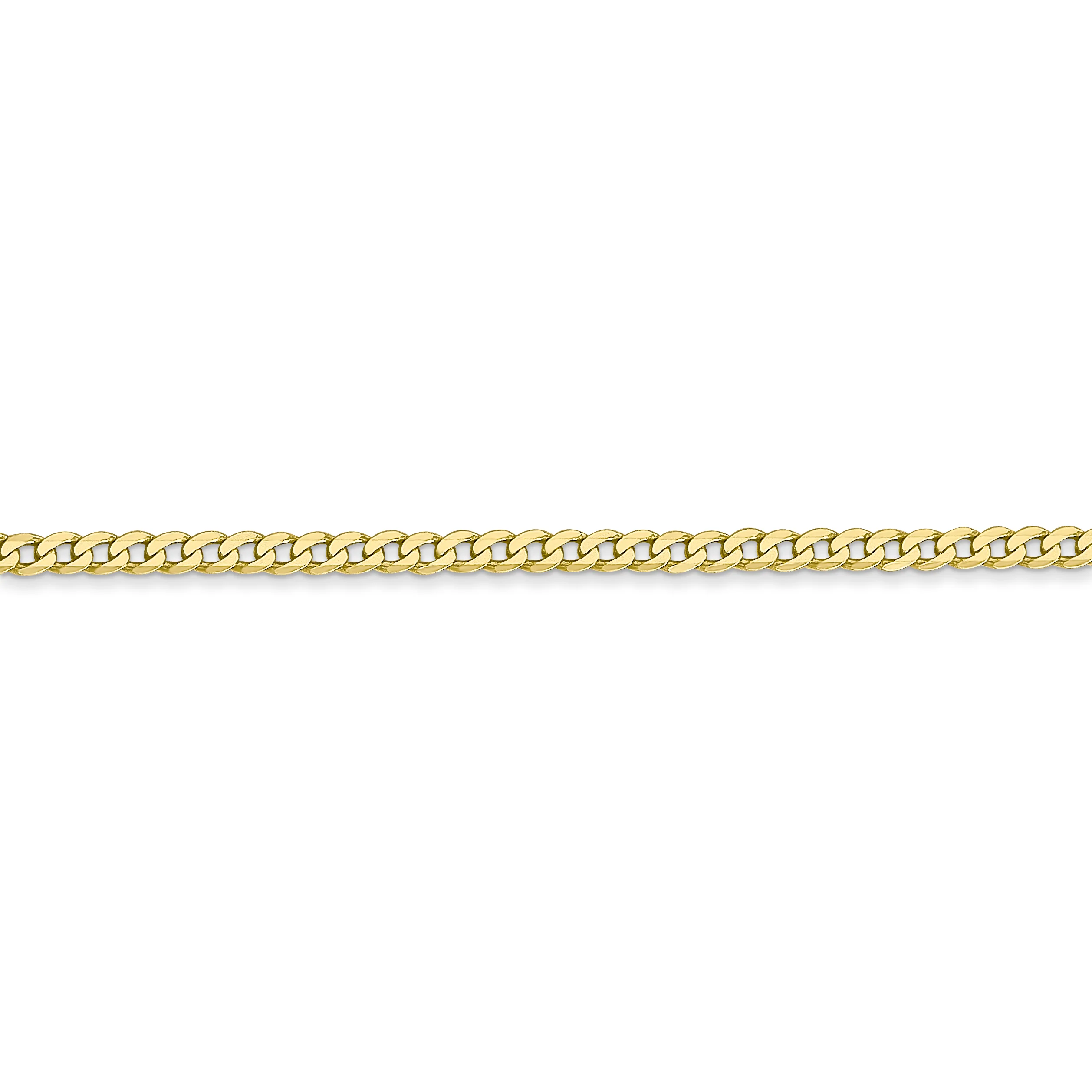 Cadena Curb de 2.2mm Beveled en Oro Amarillo de 10k - Image 2