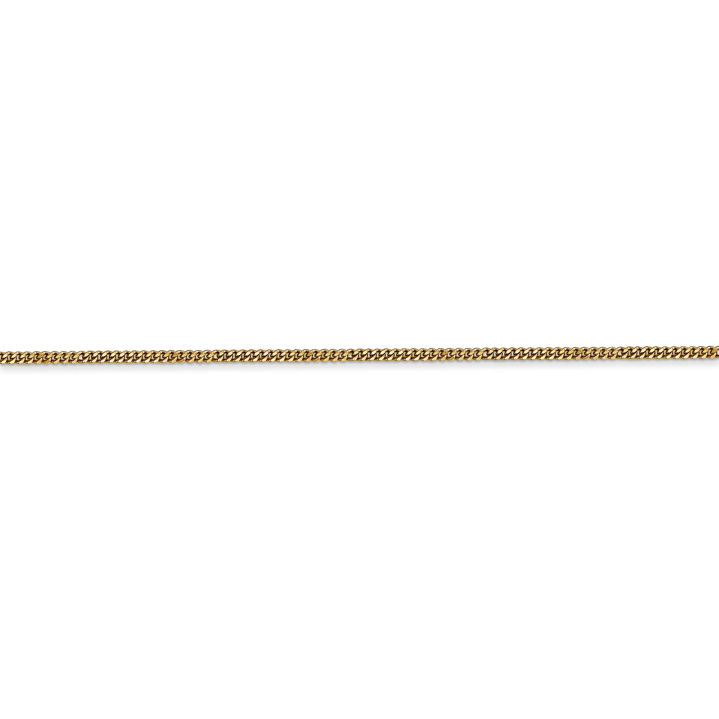 Cadena de Colgante 14K de 16 pulgadas, 1.4mm Curb con Cierre de Anillo de Resorte - Image 2