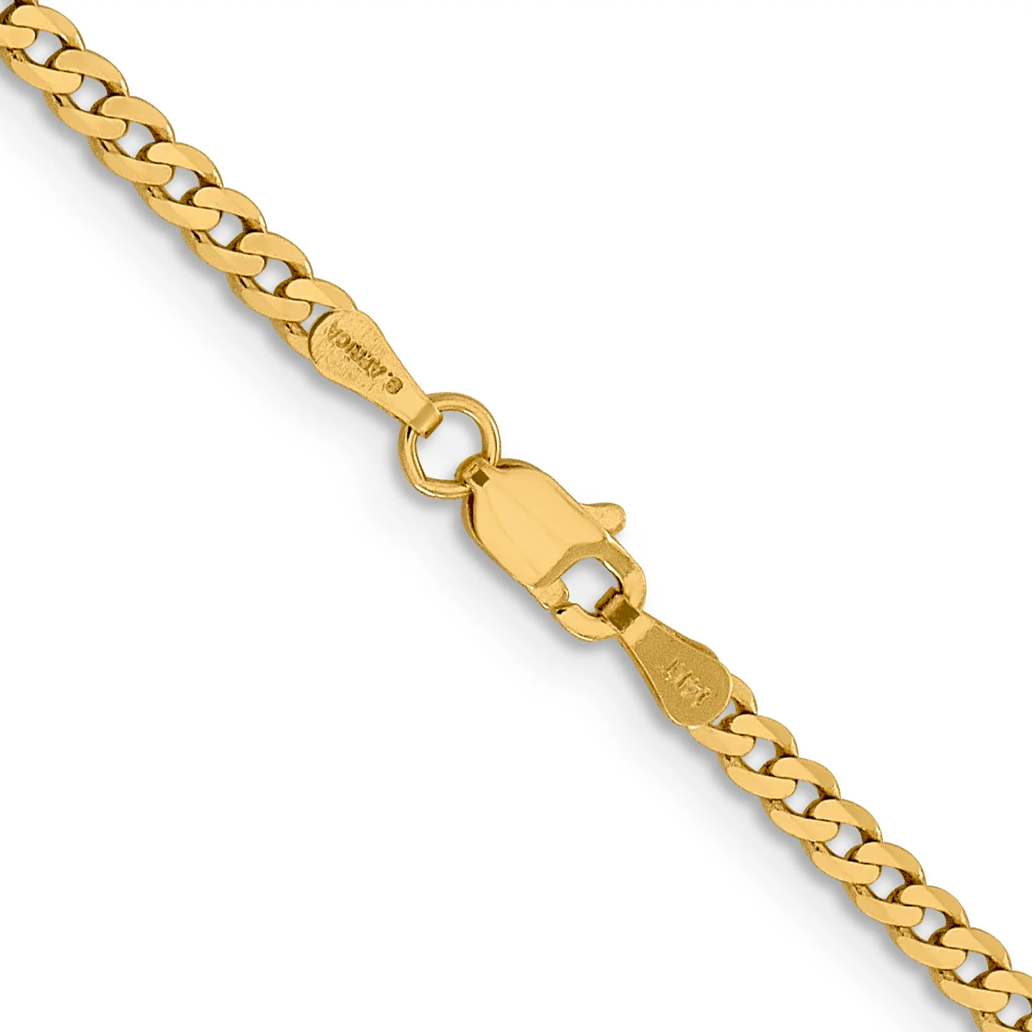 Cadena plana biselada de 14k y 2,3 mm - Image 3