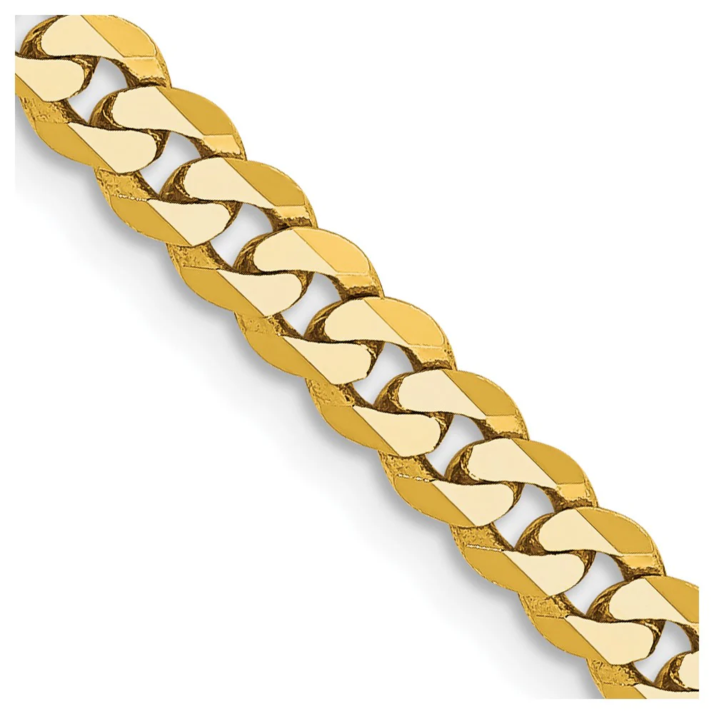 Cadena plana biselada de 14k y 3,9 mm