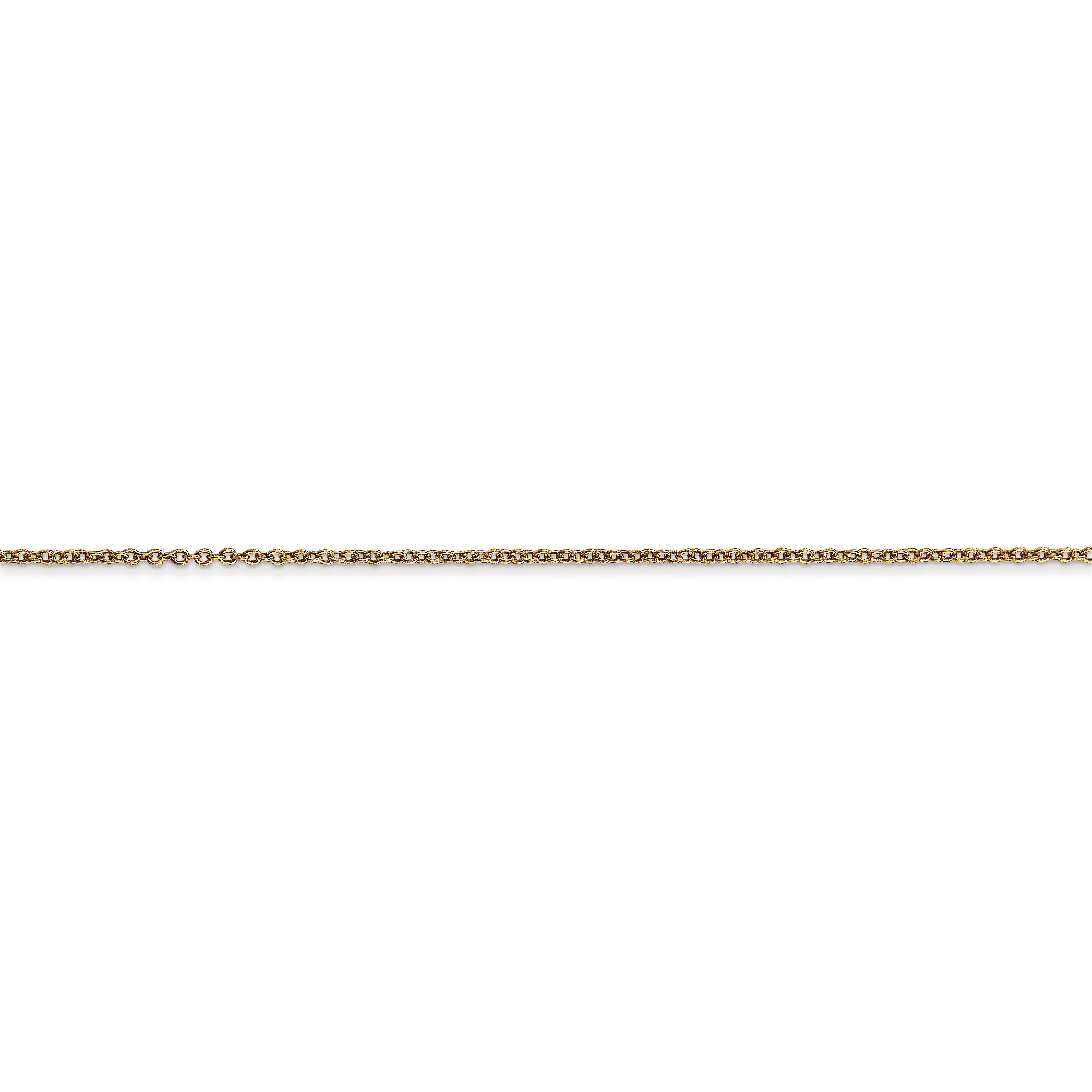 Cadena de Oro Amarillo de 14K, 45.7 cm (18 pulgadas), 0.9 mm, Estilo Cable con Cierre de Anillo de Resorte - Image 3