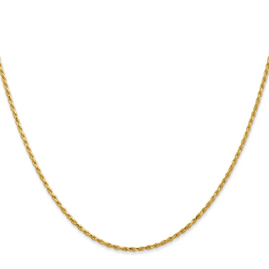 Cadena de Oro Amarillo de 14K de 30 pulgadas y 1.3 mm, Trenzada Sólida, Hecha a Máquina con Cierre de Langosta - Image 3