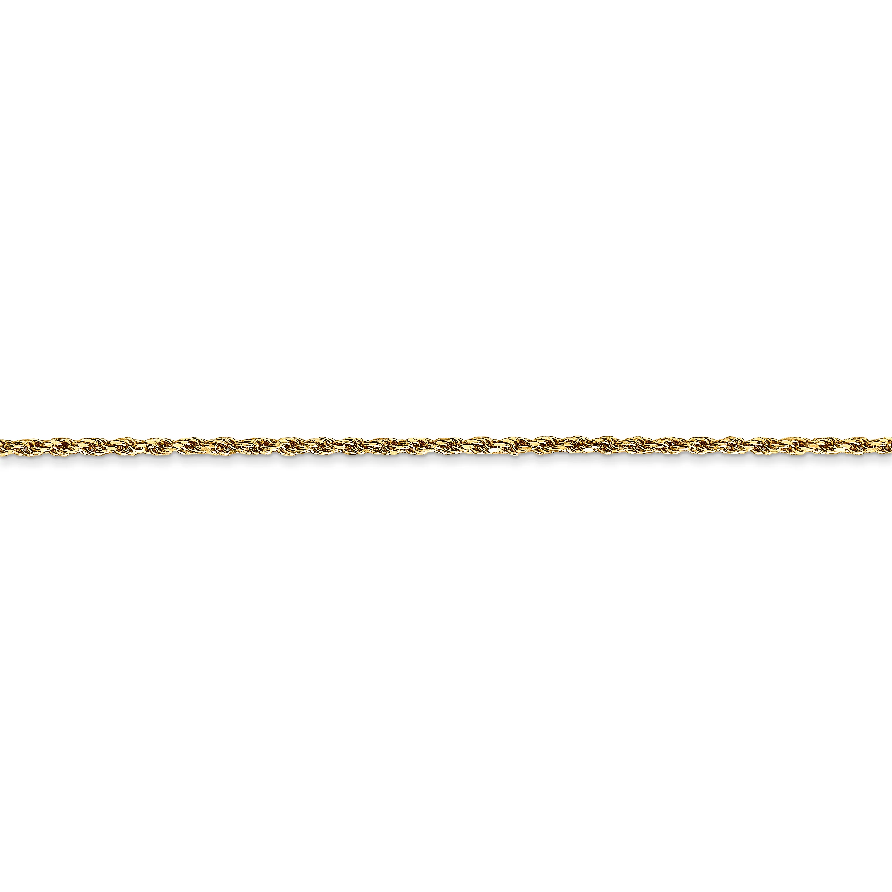 Cadena de Oro Amarillo de 14K de 14 pulgadas y 1.3 mm, Trenzada Sólida, Hecha a Máquina con Cierre de Langosta - Image 3